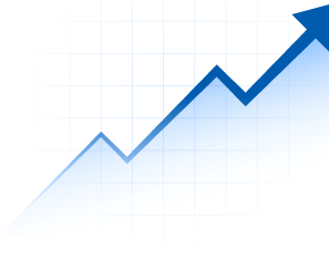 우상향 하는 파란색 그래프 차트